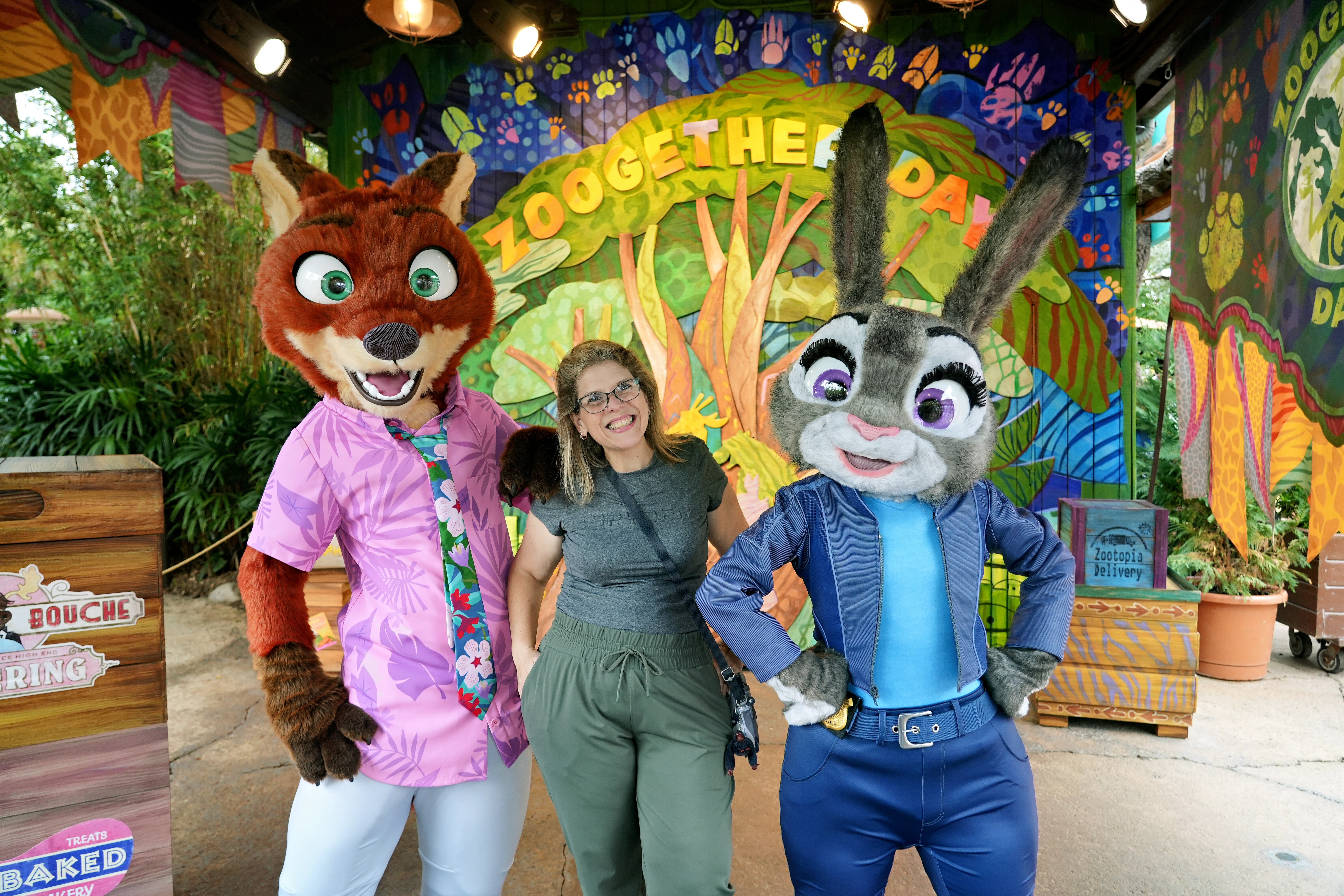 Nick Wilde e Judy Hopps da Zootopia no Animal Kingdom